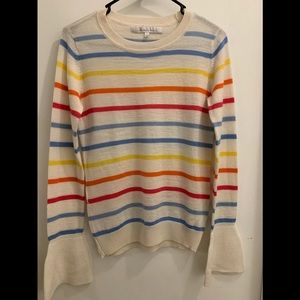 Lovers + Friends Women’s Sweater | Small | Bell Sleeves | Multicolor  Striped